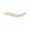 Brass Pave Clear Cubic Zirconia Connector Charms ZIRC-K088-08KCG-2
