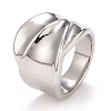 Non-Tarnish 304 Stainless Steel Textured Chunky Ring for Men Women RJEW-B040-22P-1