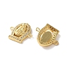 Rack Plating Brass Clear Cubic Zirconia Virgin Mary Connector Charms KK-C084-36A-G-2