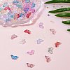 200Pcs 10 Style Transparent Spray Painted Glass Beads GLAA-SZ0001-81-4