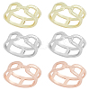 6Pcs 3 Colors Alloy Scarf Clips Brooches AJEW-LP0002-19-1