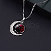 Alloy & Glass Luminous Moon Constellation Pendant Necklaces WG12A0F-08-1