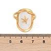 304 Stainless Steel Resin Cuff Rings for Women RJEW-D305-03G-3