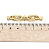 Brass Micro Pave Cubic Zirconia Fold Over Clasps KK-U059-07G-3