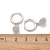 Brass Cubic Zirconia Hoop Earrings EJEW-Q015-01P-D-3