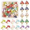 36Pcs 9 Styles Autumn Theme Alloy Enamel Pendants ENAM-FS0002-95-1