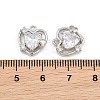 Brass Pave Clear Cubic Zirconia Charms CU-CBA8124-01B-P-3