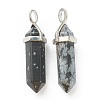 Natural Snowflake Obsidian Pointed Pendants LS-G-M378-01P-A09-2