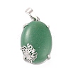 Natural Green Aventurine Pendants G-C235-03I-RS-2