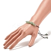 Natural Green Aventurine Chips Braided Bead Bracelet BJEW-JB08019-04-3