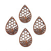 Natural Walnut Wood Pendants WOOD-N011-012-1