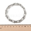 304 Stainless Steel Trapezoid Link Chain Bracelets for Women Men BJEW-F488-68P-5