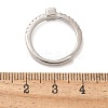 S925 Sterling Silver Adjustable Letter Rings for Women RJEW-M068-01P-E-3