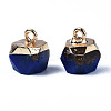 Assembled Synthetic Bronzite and Lapis Lazuli Charms G-N330-47A-3