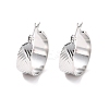 Non-Tarnish 304 Stainless Steel Thick Hoop Earrings for Women EJEW-P198-04P-1