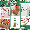 Christmas Theme 5 Strands Spray Painted Natural Wood Beads Strands WOOD-SP0001-02A-5