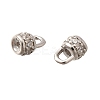 925 Sterling Silver Micro Pave Clear Cubic Zirconia Cord Ends STER-B006-01P-2