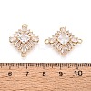 Brass Pave Clear Cubic Zirconia Connector Charms KK-N284-11G-3