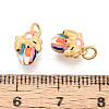 925 Sterling Silver Colorful Enamel Horse Charms STER-T008-68G-3