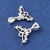 Brass Micro Pave Cubic Zirconia Pendants KK-R219-26S-2