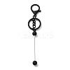 Spray Painted Alloy Bar Beadable Keychain for Jewelry Making DIY Crafts KEYC-A011-02E-1