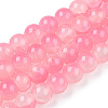 Crackle Baking Paint Imitation Jade Glass Beads Strands DGLA-T003-6mm-02-1