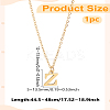 304 Stainless Steel Letter Pendant Necklaces NJEW-LP0001-53Z-G-2