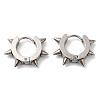 Tarnish Resistant 201 Stainless Steel Spike Hoop Earrings with 304 Stainless Steel Pins EJEW-A098-04P-6