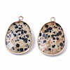 Natural Dalmatian Jasper Pendants G-T131-08G-2