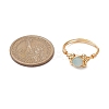 Star Cut Round Natural Rose Quartz & Amethyst & Sodalite & Howlite & Flower Amazonite Finger Ring RJEW-JR00753-3