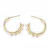 Brass Stud Earring Findings KK-T038-219G-1