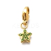 Star 304 Stainless Steel Rhinestone Pendants Decoration STAS-R159-57G-04-1