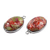 Assembled Peridot and Rose Quartz Pendants G-T111-01-6