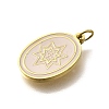 304 Stainless Steel Enamel Pendants STAS-R153-11G-2