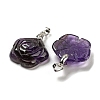 Natural Amethyst Carved Pendants G-I319-02P-A07-2