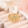 Brass Micro Pave Clear Cubic Zirconia Finger Rings for Women RJEW-Z081-01G-1