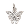 Rack Plating Brass Micro Pave Cubic Zirconia Charms KK-I716-05P-1