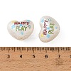 Printed Opaque Acrylic Beads OACR-B054-01K-3