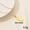 Stylish Stainless Steel Coffin Pendant Necklace for Women GL2077-10-1
