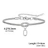 304 Stainless Steel Initial Charm Bracelets FS-WGD8E41-35-1
