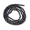 Natural Black Sapphire Beads Strands G-P625-2mm-01-3