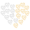 40Pcs 2 Colors 304 Stainless Steel Cabochons STAS-DC0001-20-1