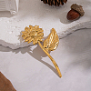 Sunflower 304 Stainless Steel Brooches NK4193-2