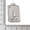 Brass Micro Pave Cubic Zirconia Pendants with Enamel KK-H458-01P-15-3