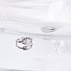 2Pcs 2 Styles Alloy Cuff Rings for Women RJEW-LP0002-42-3