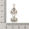 Brass Micro Pave Clear Cubic Zirconia Pendants KK-B099-01P-I-3
