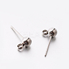 304 Stainless Steel Post Stud Earring Findings STAS-E074-19-1