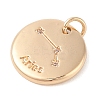 Brass with Clear Cubic Zirconia Pendants KK-N256-24A-G-2