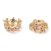 Brass Micro Pave Clear Cubic Zirconia Bead Caps KK-U028-01G-1