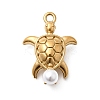304 Stainless Steel & ABS Plastic Pearl Pendants STAS-G369-04G-01-1